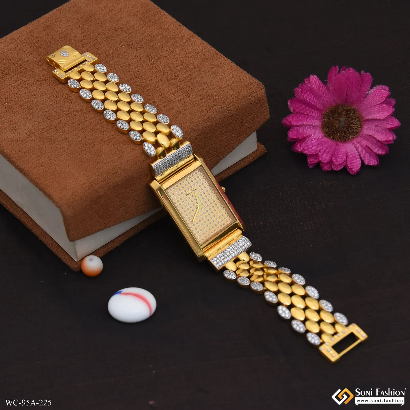 1 Gram Gold Plated Awesome Design Watch for Men - Style A225