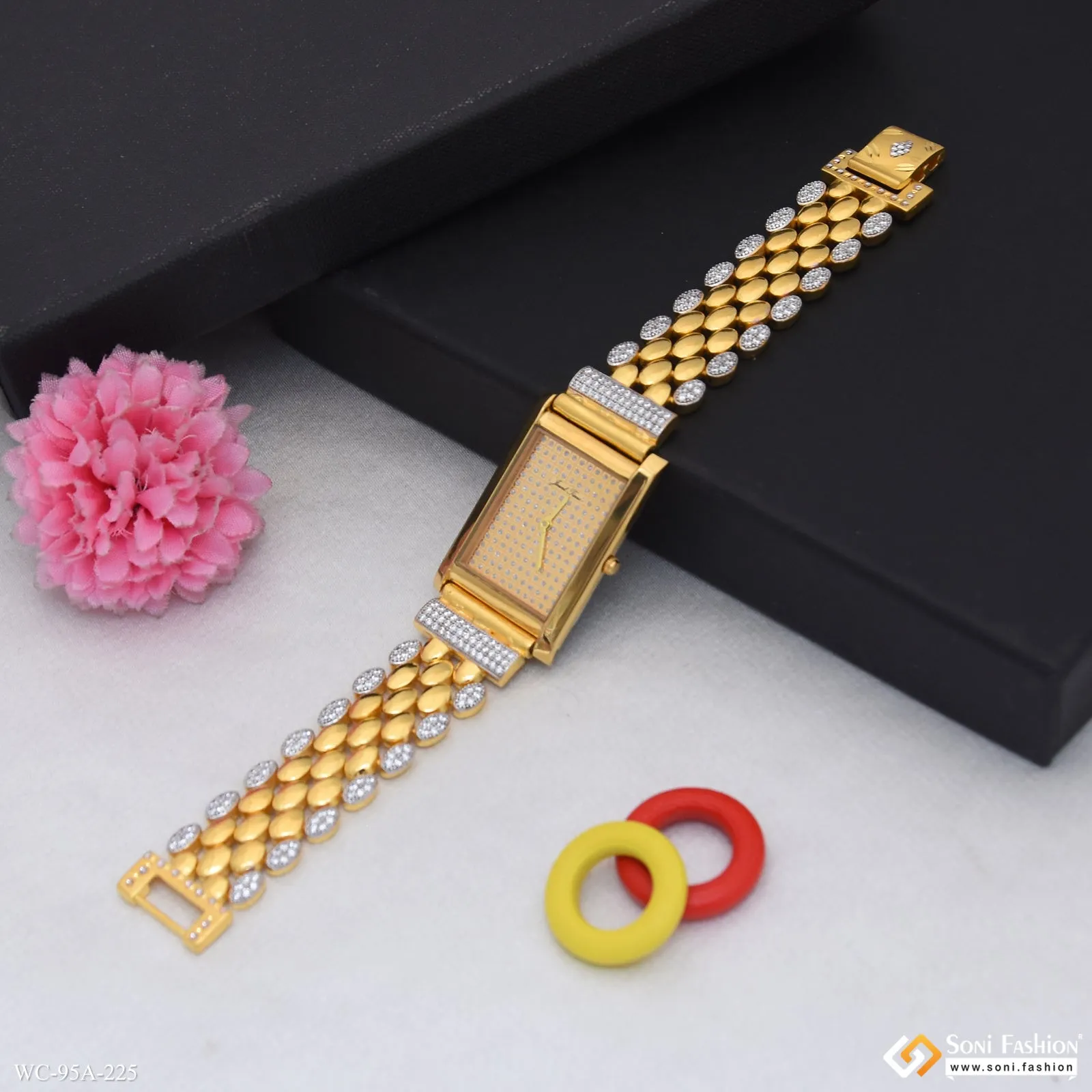 1 Gram Gold Plated Awesome Design Watch for Men - Style A225