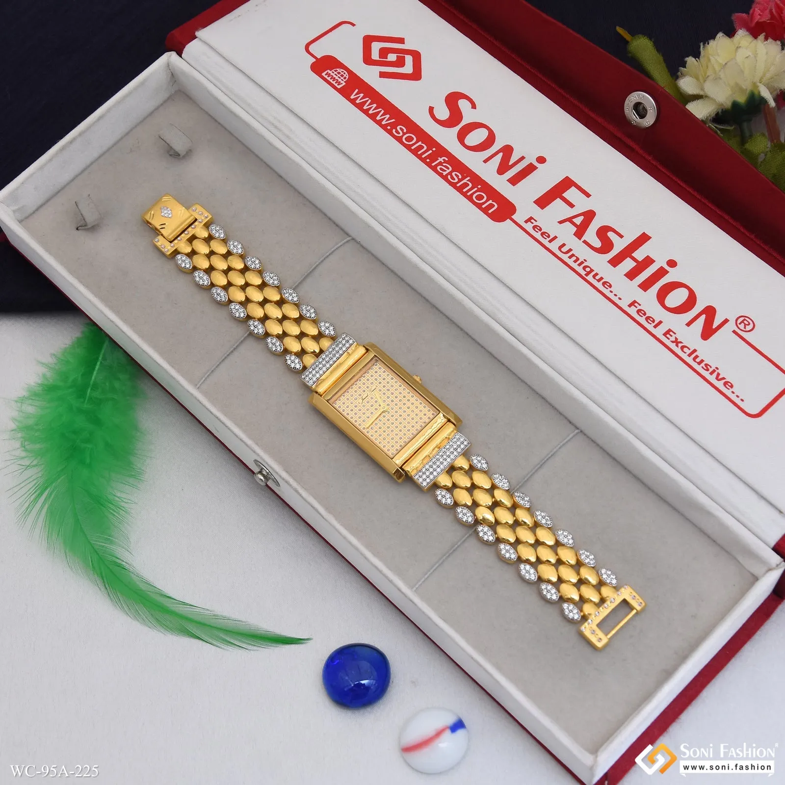 1 Gram Gold Plated Awesome Design Watch for Men - Style A225