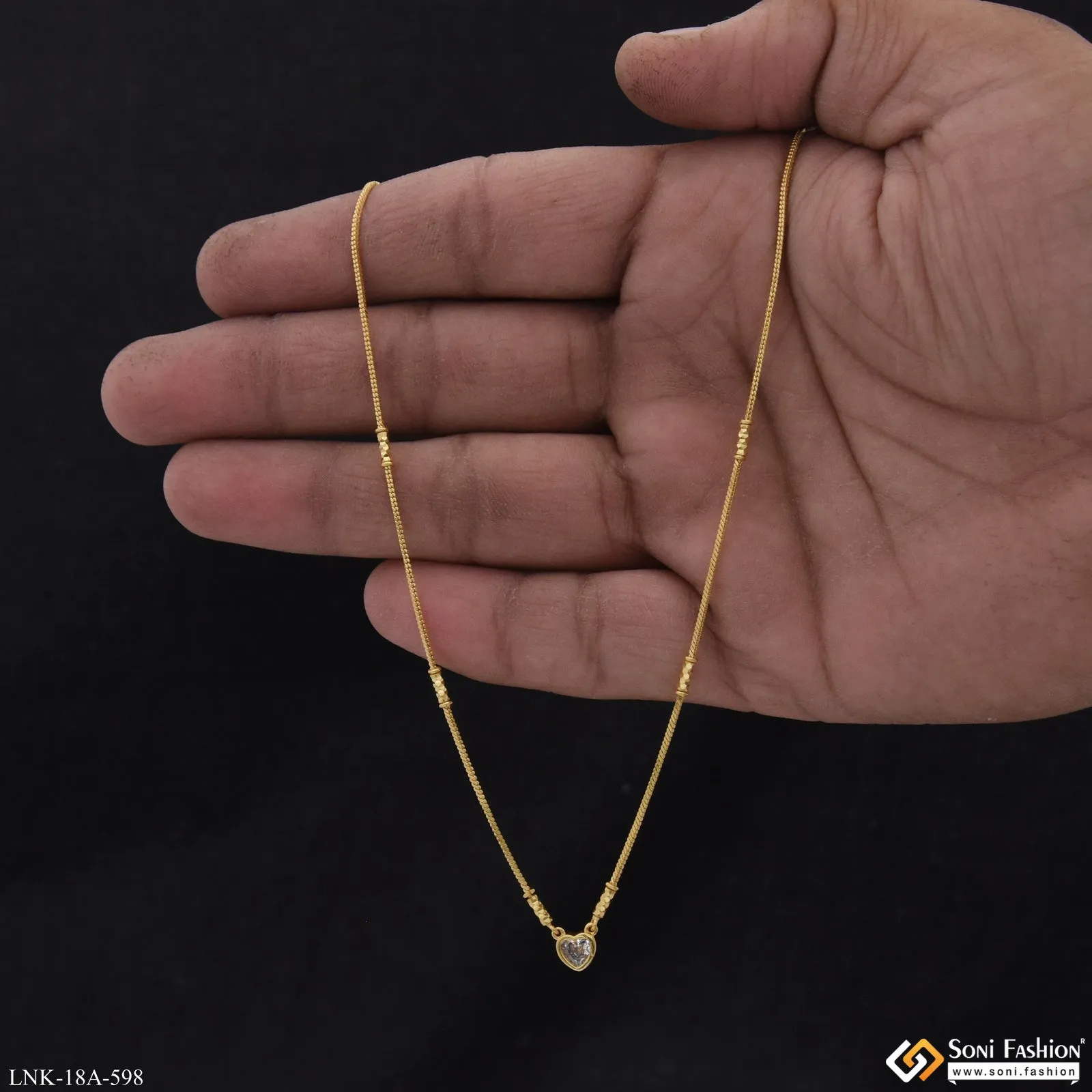 1 Gram Gold Plated Beautiful Design Necklace for Ladies - Style A598