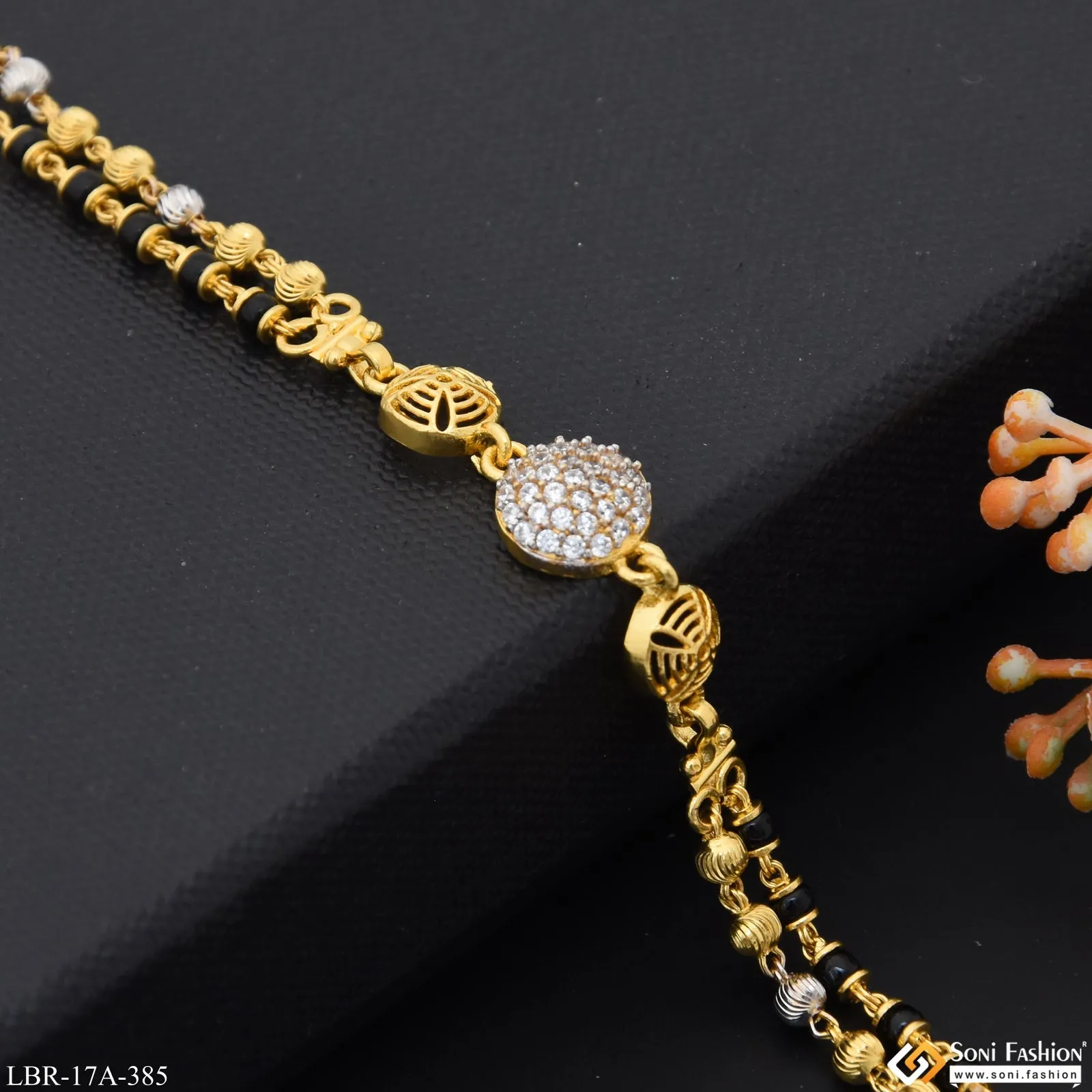 1 Gram Gold Plated Best Quality Mangalsutra Bracelet for Women - Style A385