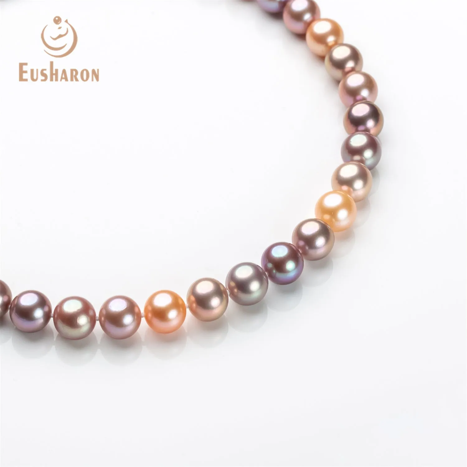 10-14mm AAA Mixed Colors Round Edison Pearl Necklace