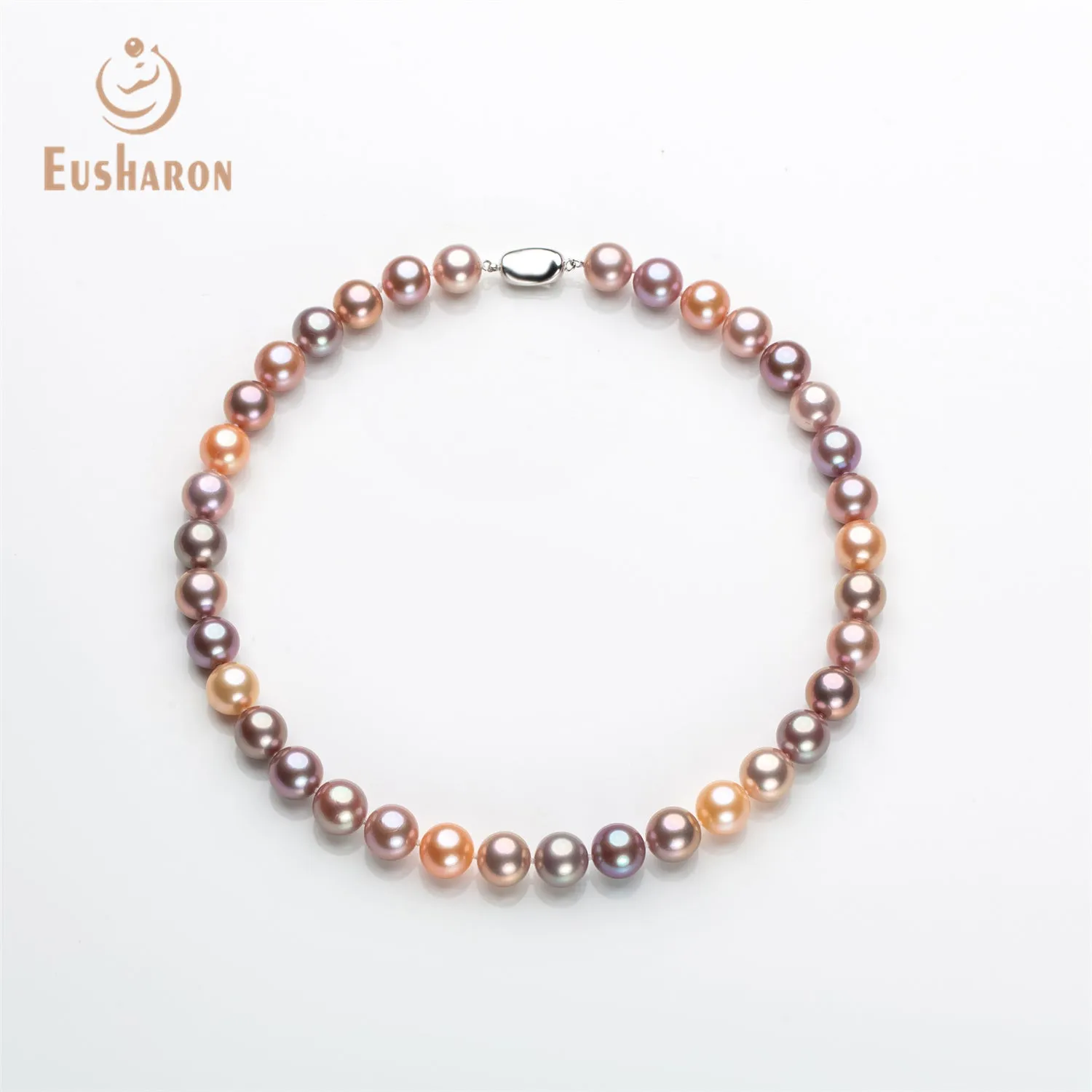 10-14mm AAA Mixed Colors Round Edison Pearl Necklace