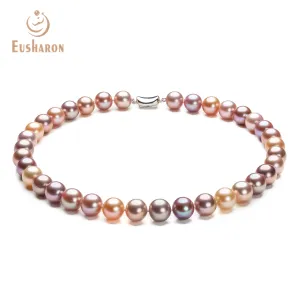 10-14mm AAA Mixed Colors Round Edison Pearl Necklace