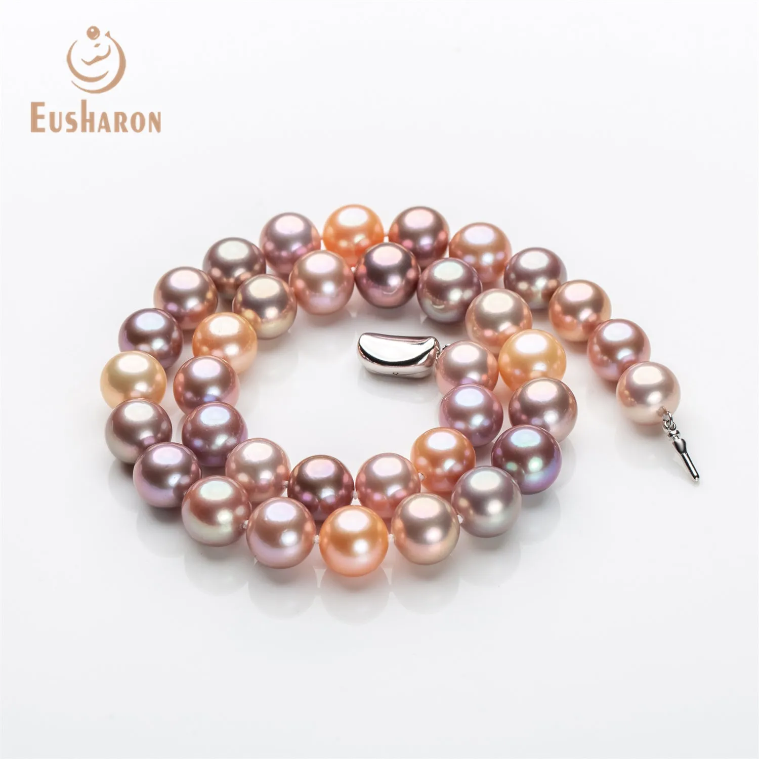 10-14mm AAA Mixed Colors Round Edison Pearl Necklace