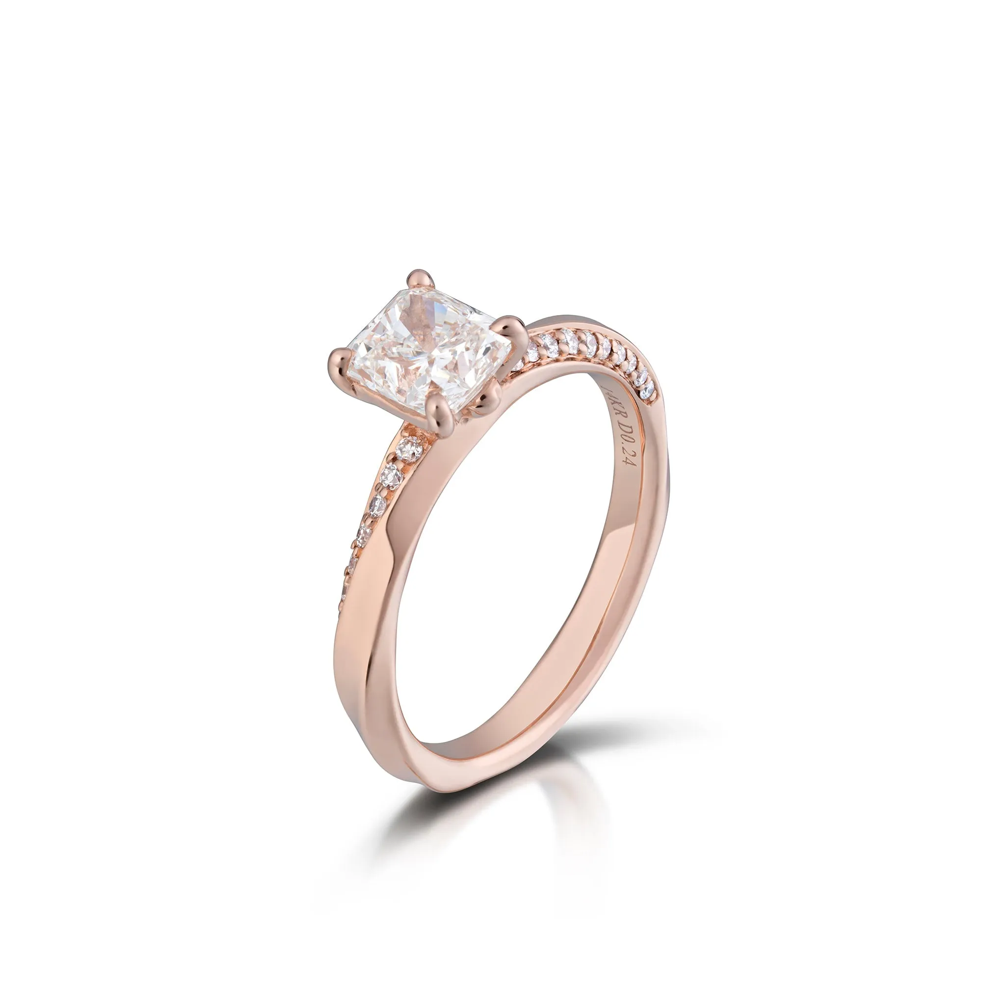 1.02 Carat Radiant Cut Diamond Ring