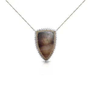14k Diamond and Mother of Pearl Necklace