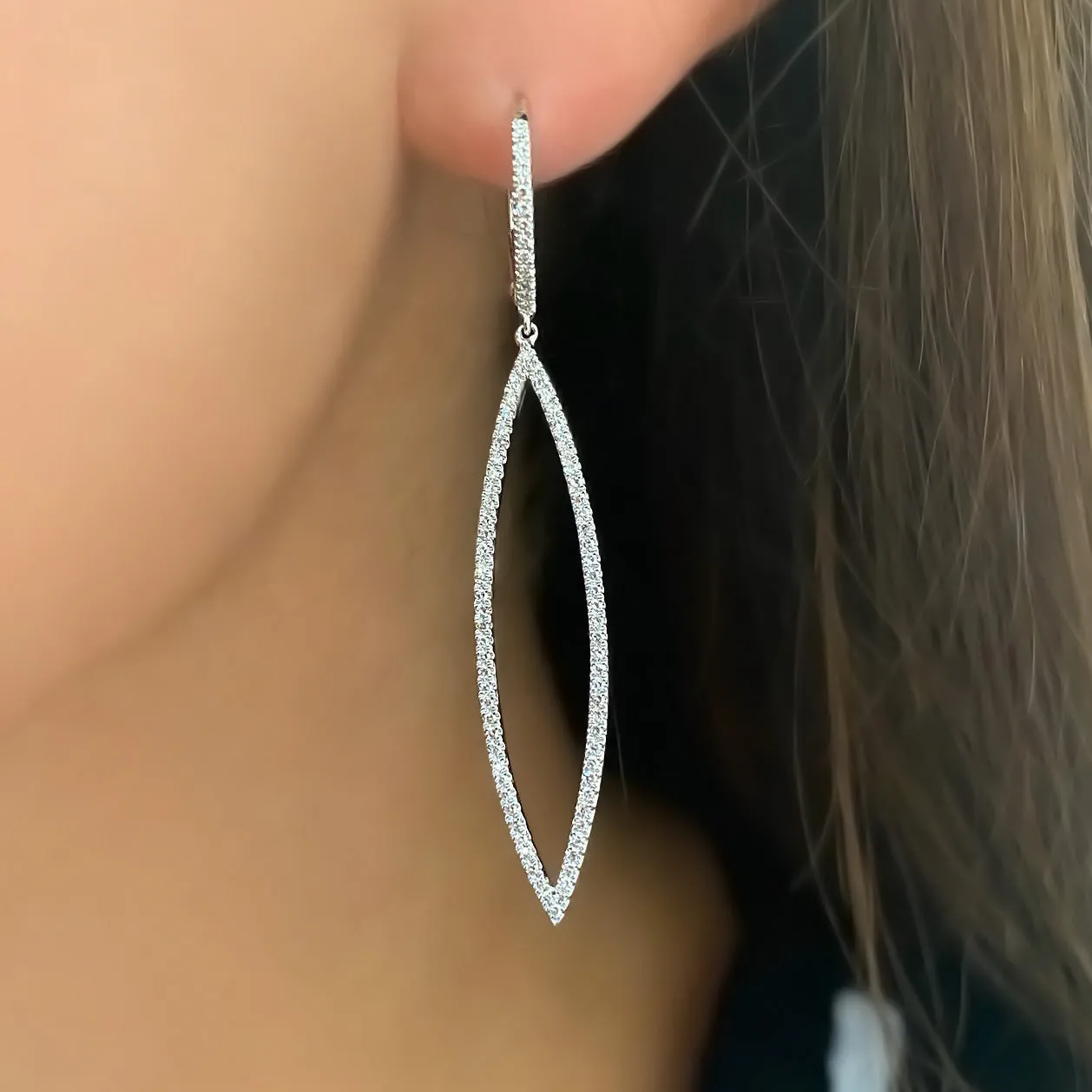14K GOLD DIAMOND CARA EARRINGS