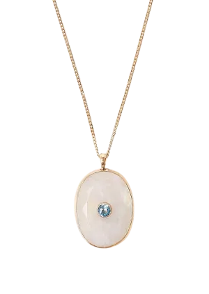 14k Moonstone Seed Necklace