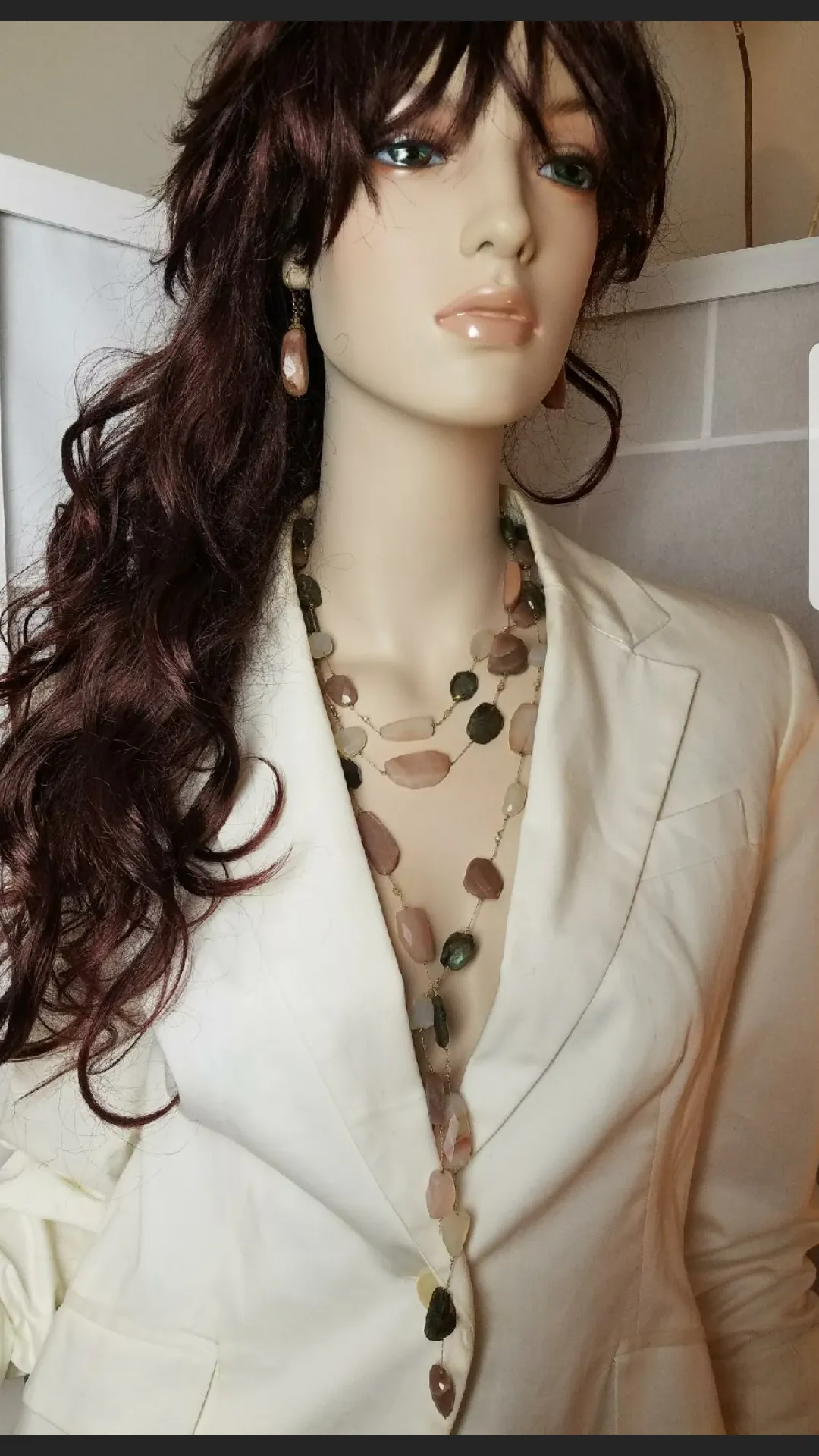 14K Multi Moonstone Necklace