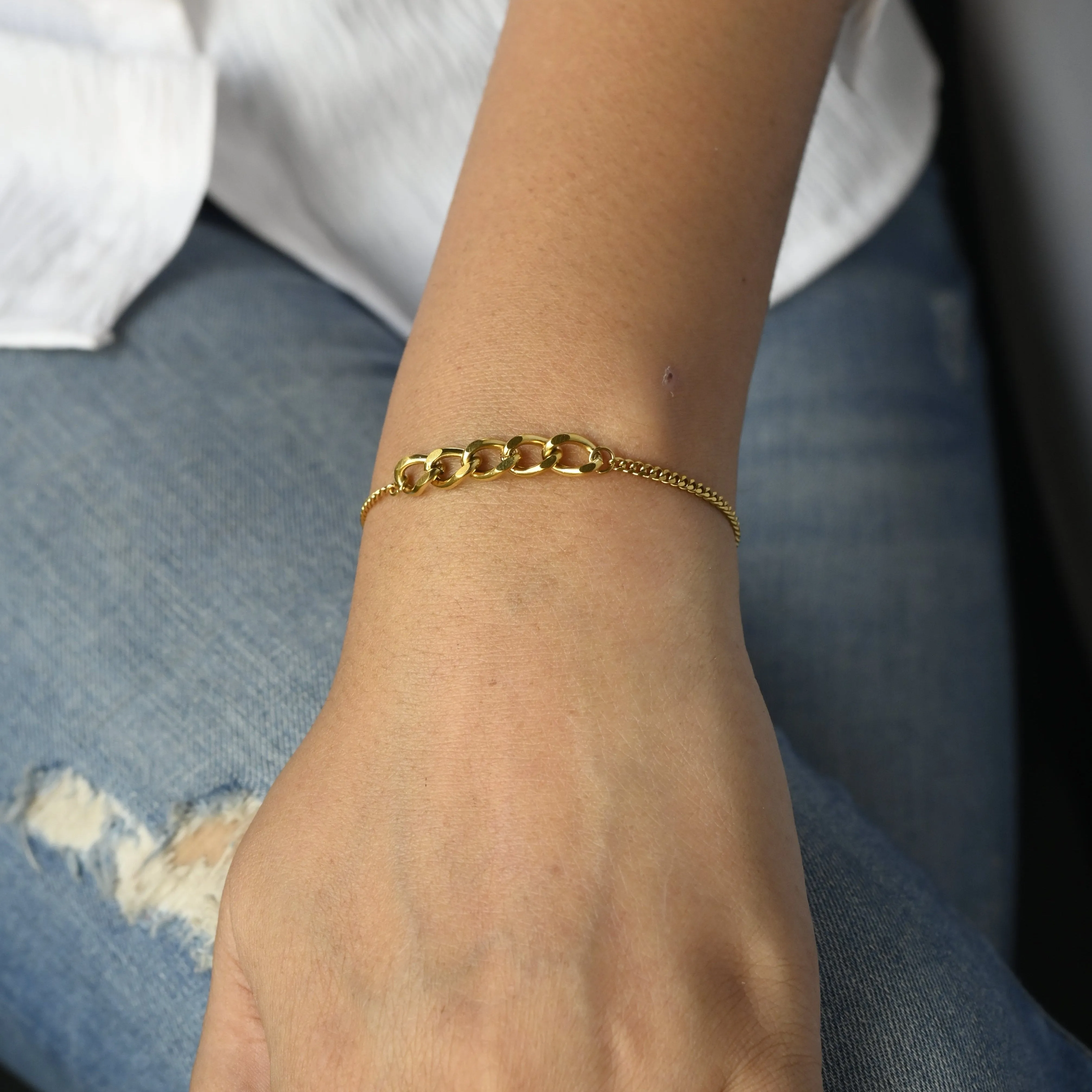 18K Gold-Filled Cuban Link Bracelet