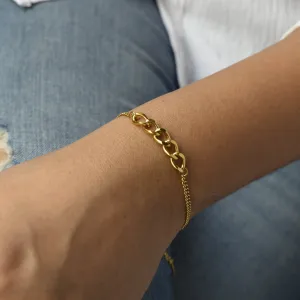 18K Gold-Filled Cuban Link Bracelet
