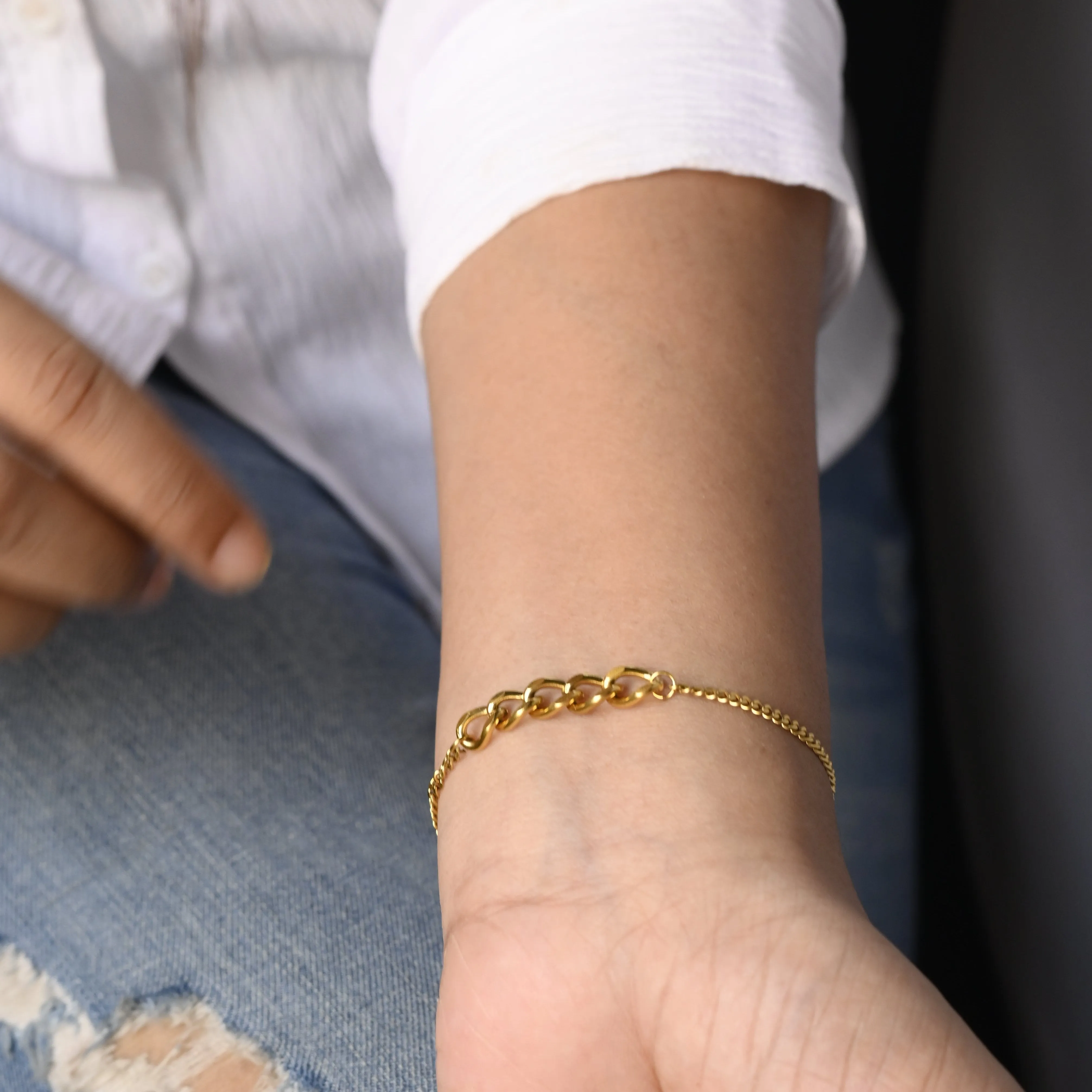 18K Gold-Filled Cuban Link Bracelet