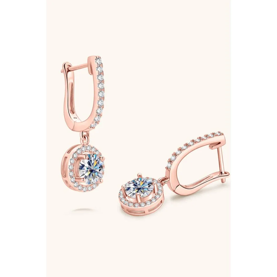 2 Carat Moissanite 925 Sterling Silver Drop Earrings