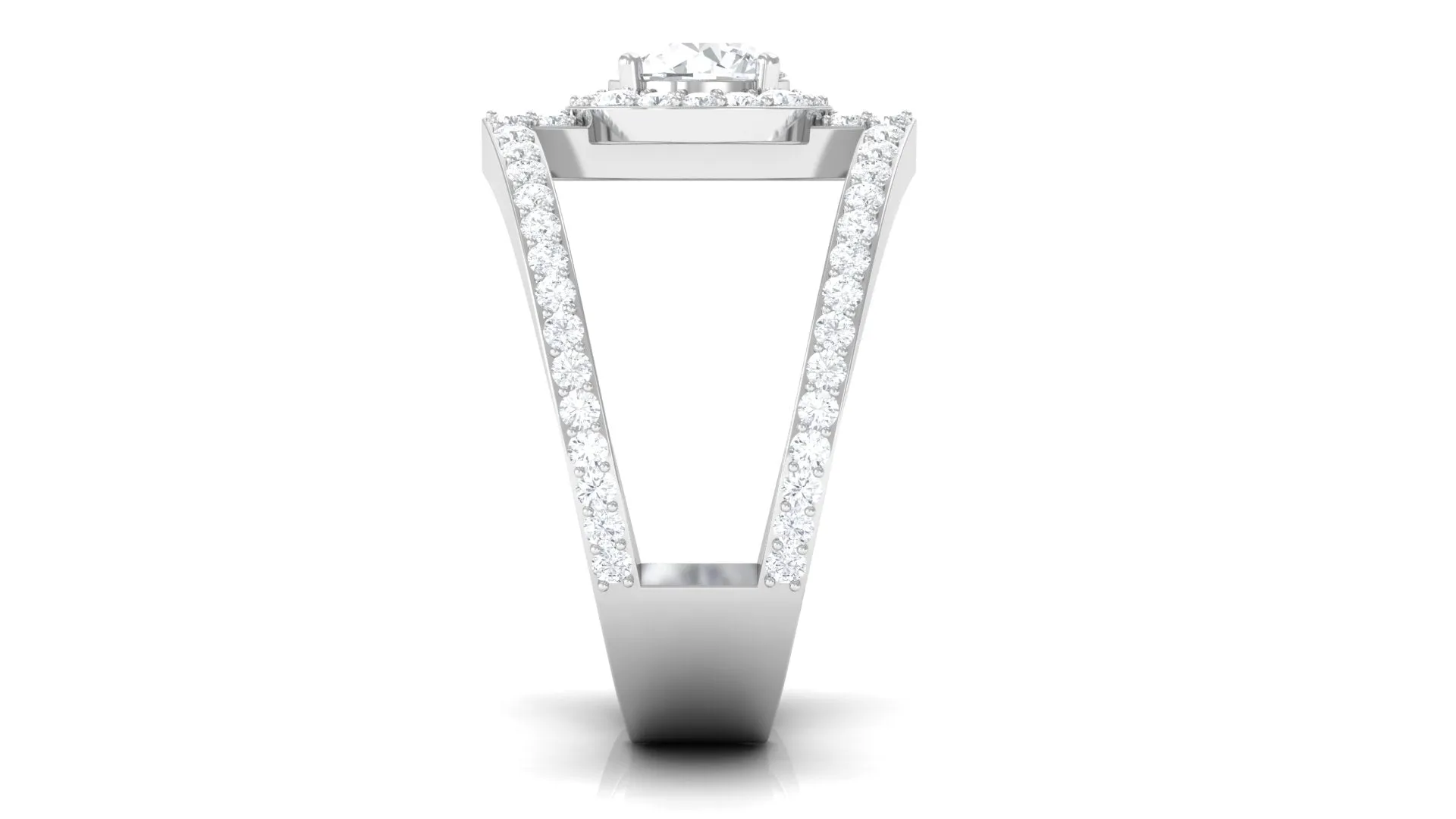 2 CT Moissanite Designer Double Band Ring in Gold
