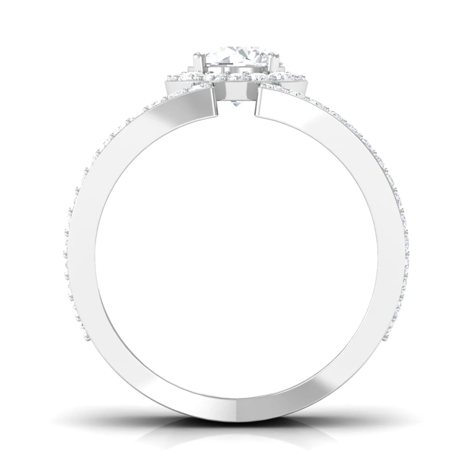 2 CT Moissanite Designer Double Band Ring in Gold