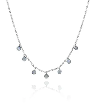 7 Stone Kathak Necklace White Moonstone