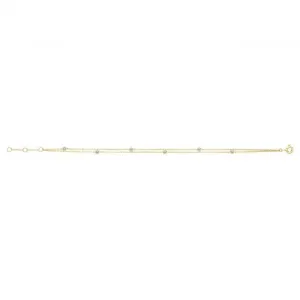 9ct Yellow Gold Zirconia Bracelet BR639