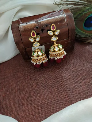 Adorable Kundan Stone Jhumki
