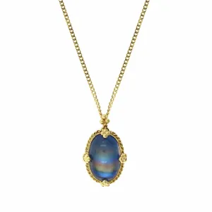 Amali 18K Yellow Gold Oval Moonstone Necklace