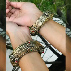 Antique Boho Tribal Cuff Bracelet