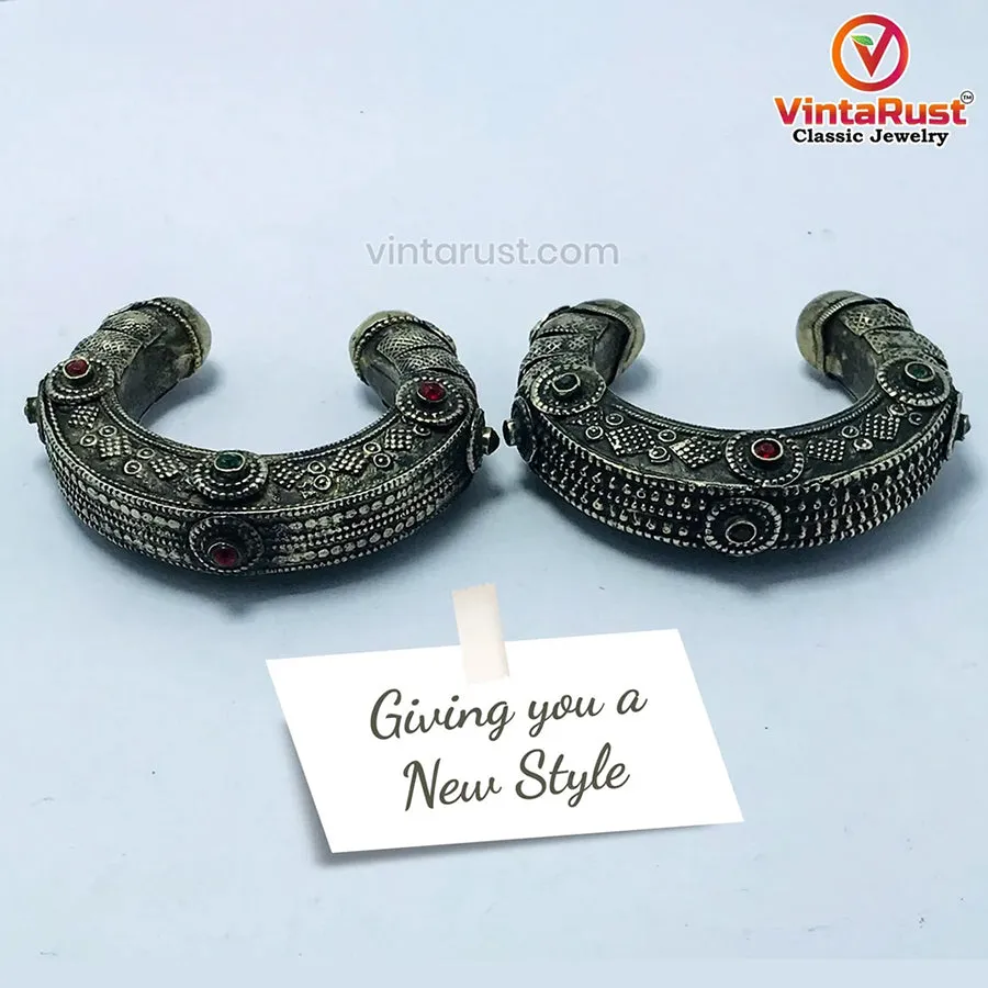 Antique Boho Tribal Cuff Bracelet