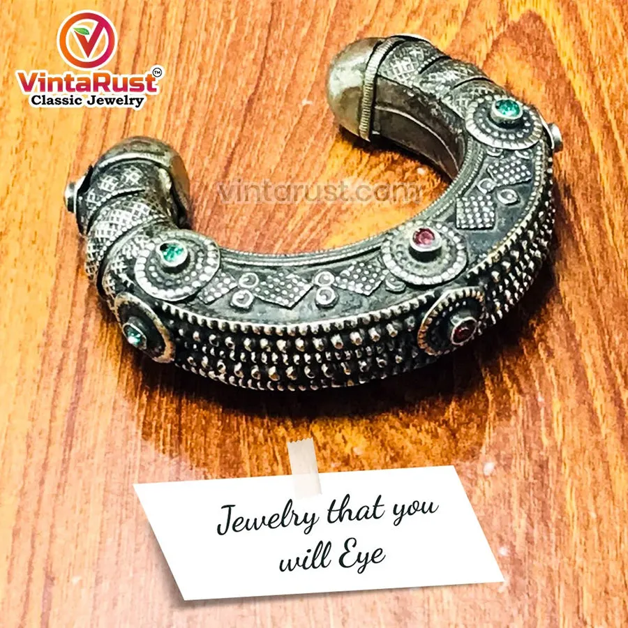 Antique Boho Tribal Cuff Bracelet