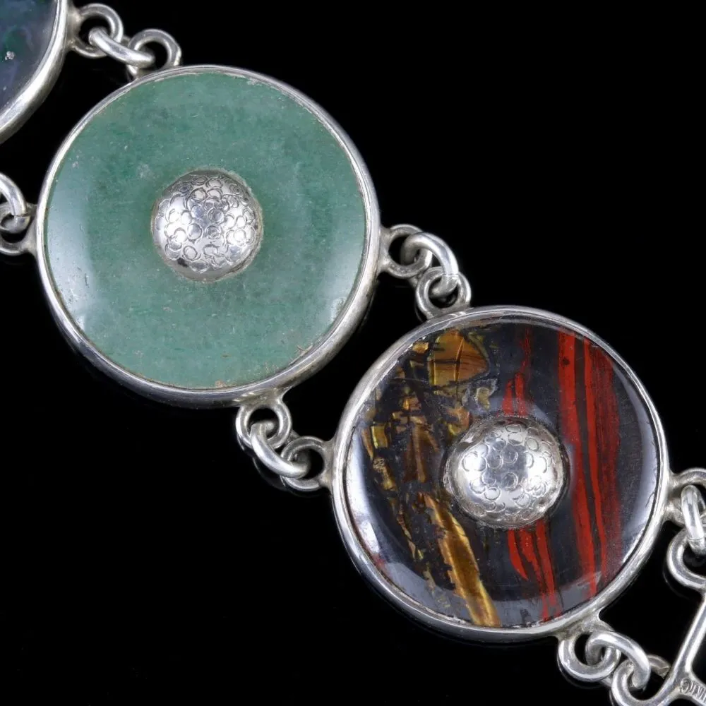 Antique Victorian Scottish Agate Golfers Bracelet Circa 1860 Carnoustie Scotland