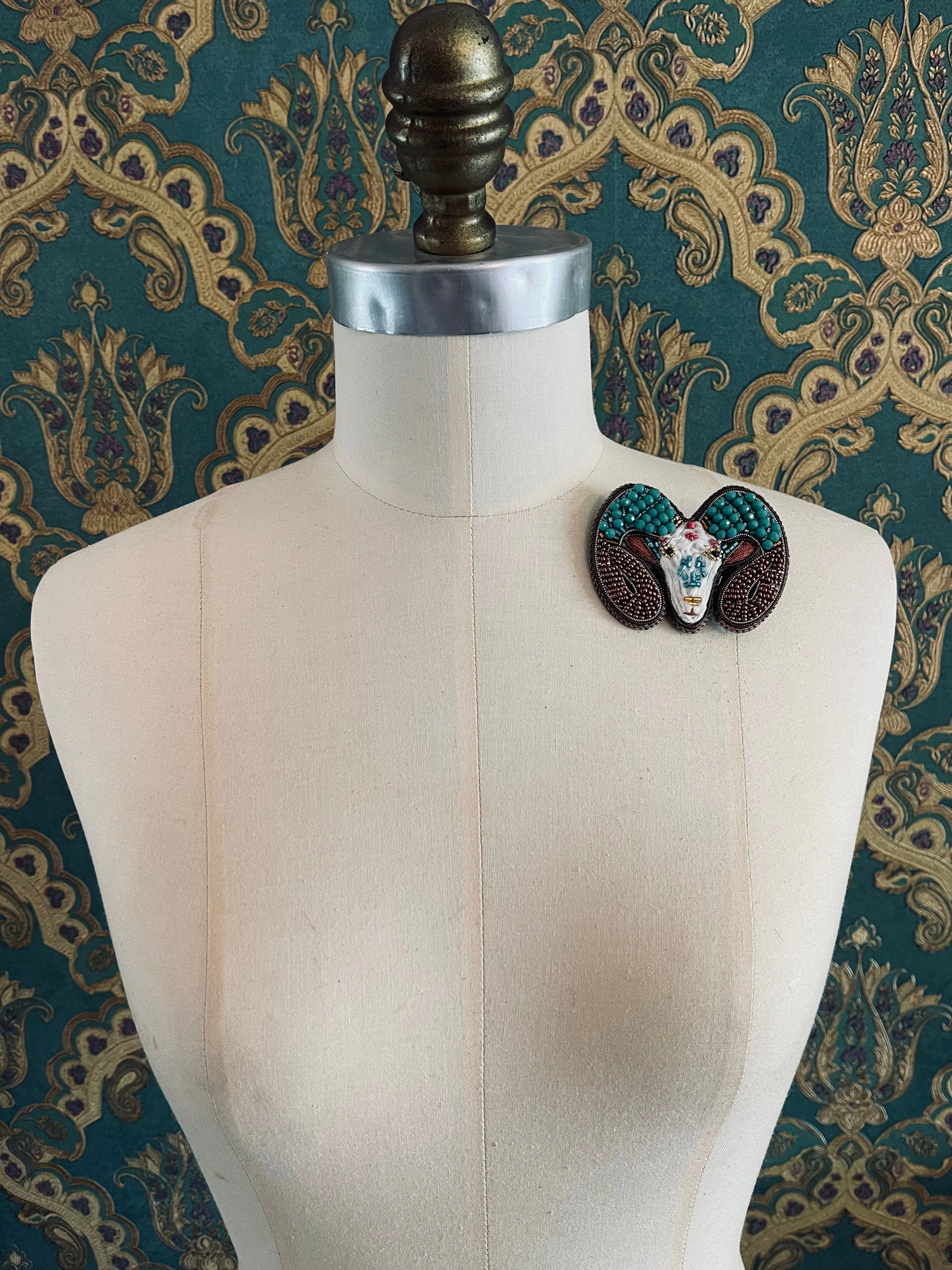 Ariete Zodiac Brooch