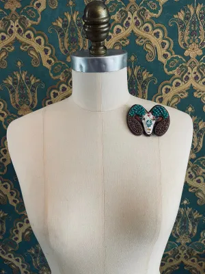 Ariete Zodiac Brooch