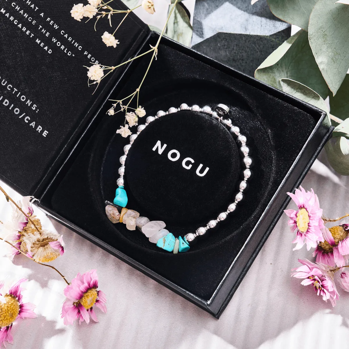 Array Multistone | Silver | Uncut Gemstone Bracelet