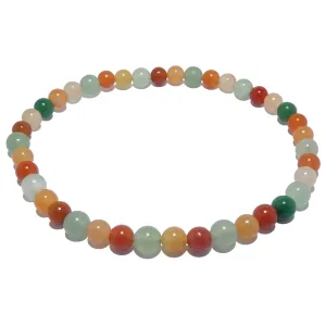 Aventurine Anklet Endless Summer Beach Vibe Orange Green