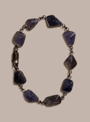 Blue / Purple Iolite Gemstone Bracelet for Man