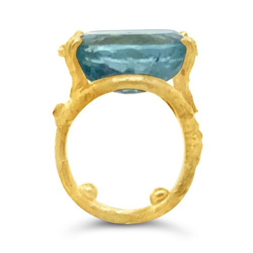 Blue Topaz Vine Ring