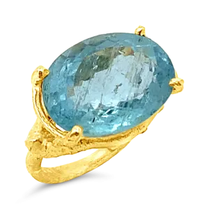 Blue Topaz Vine Ring