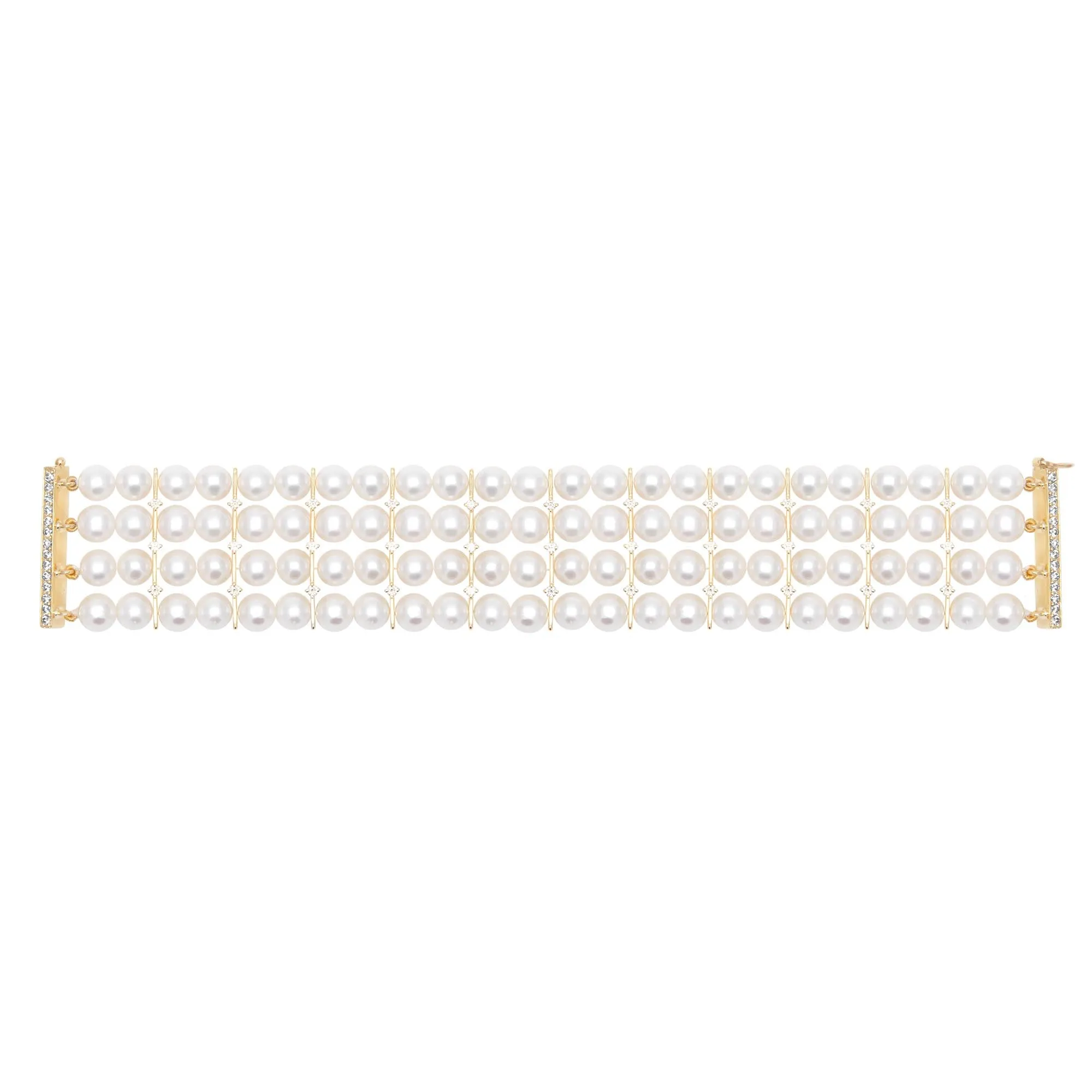 Bracelet - Freshwater Pearl And Diamond
