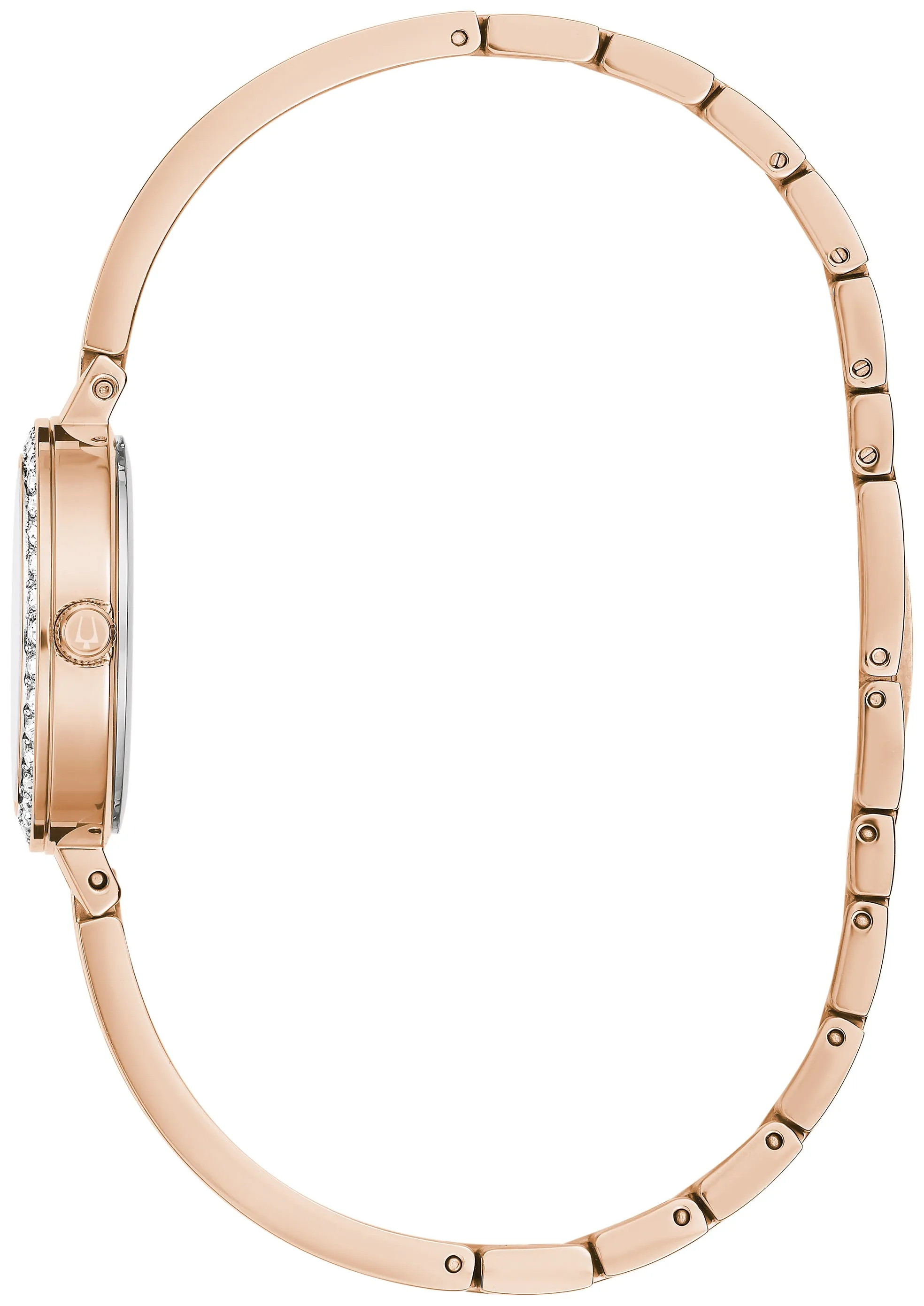 Bulova Women's Classic 26mm Quartz Watch Crystal Bezel 98L298