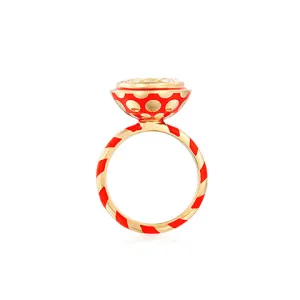 Candy Lacquer Totem Ring in White Topaz