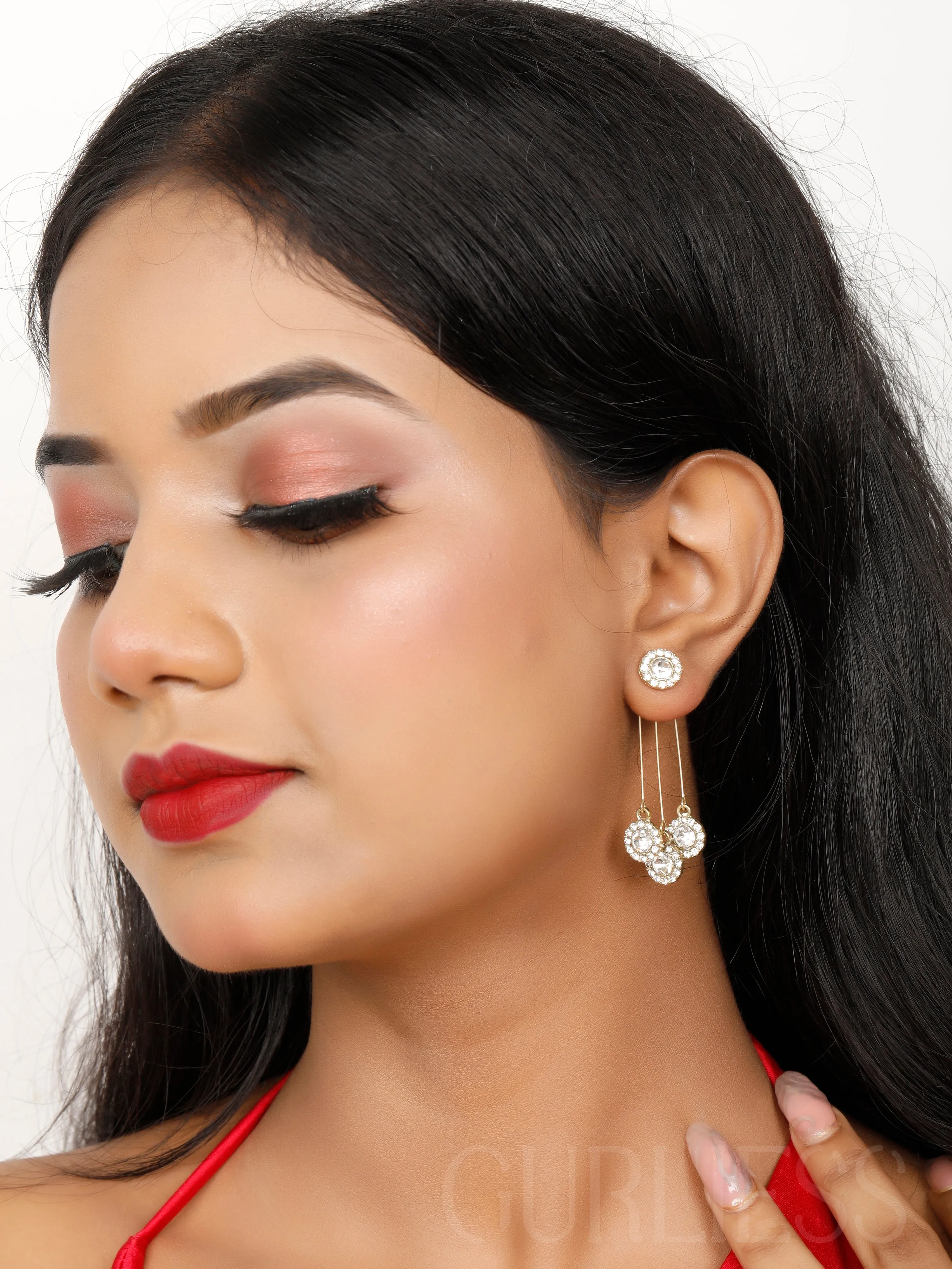 Cascading zircon Drop earrings