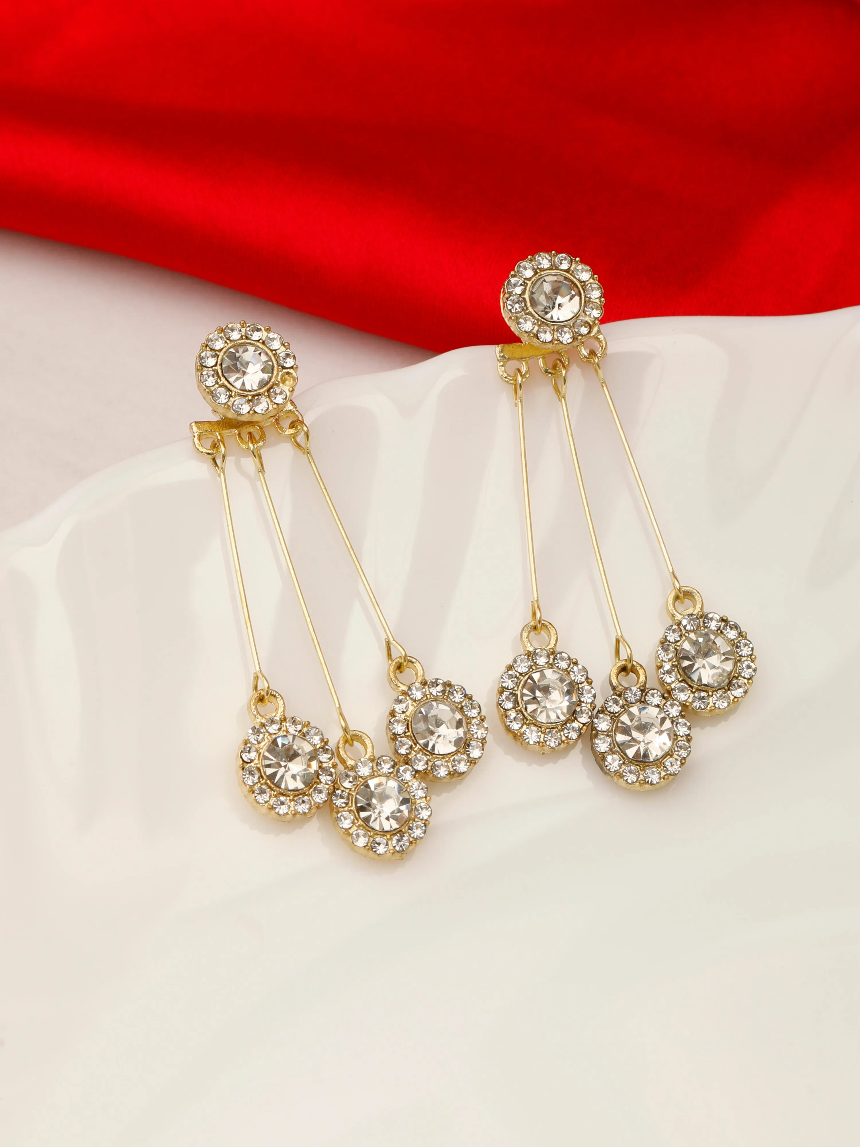 Cascading zircon Drop earrings