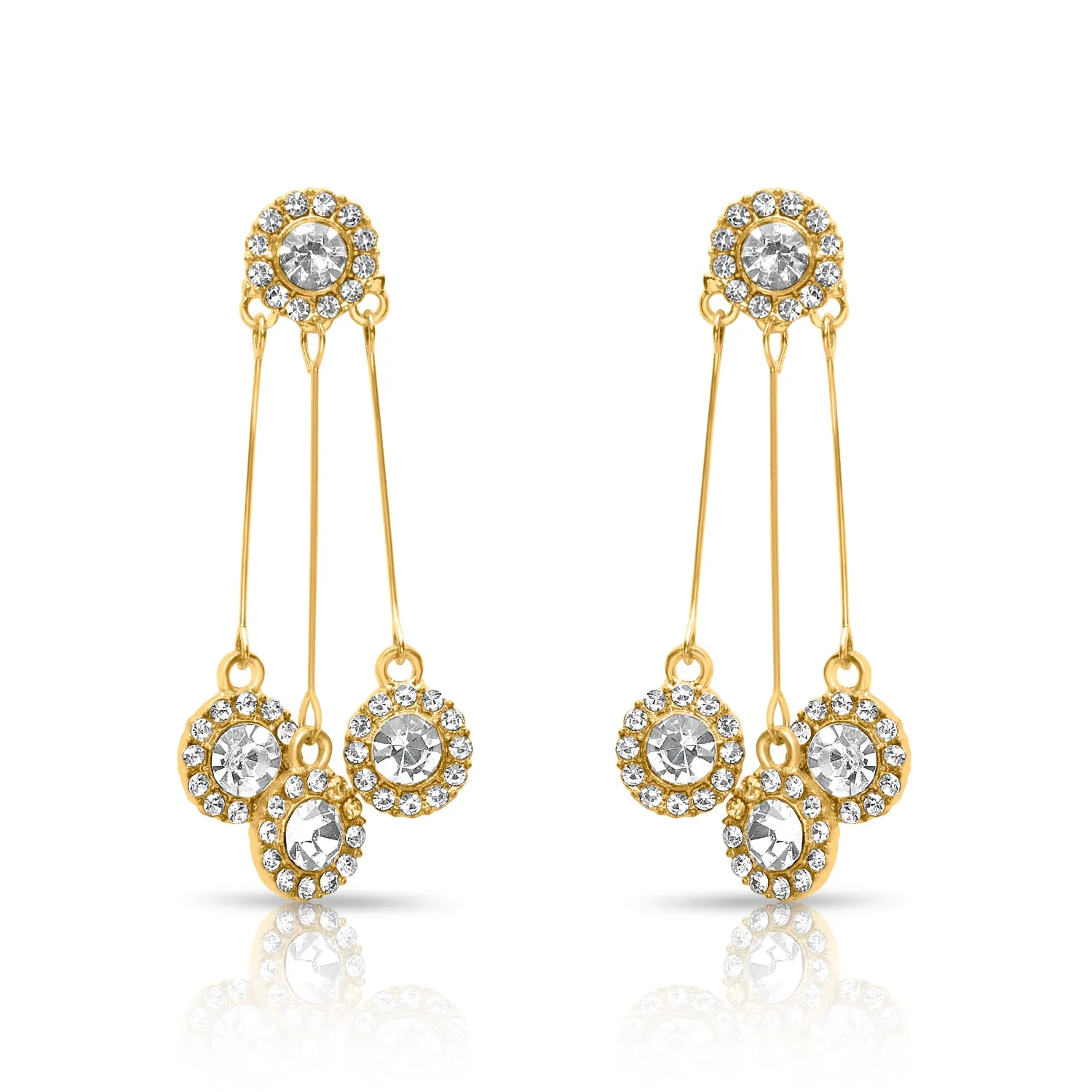 Cascading zircon Drop earrings