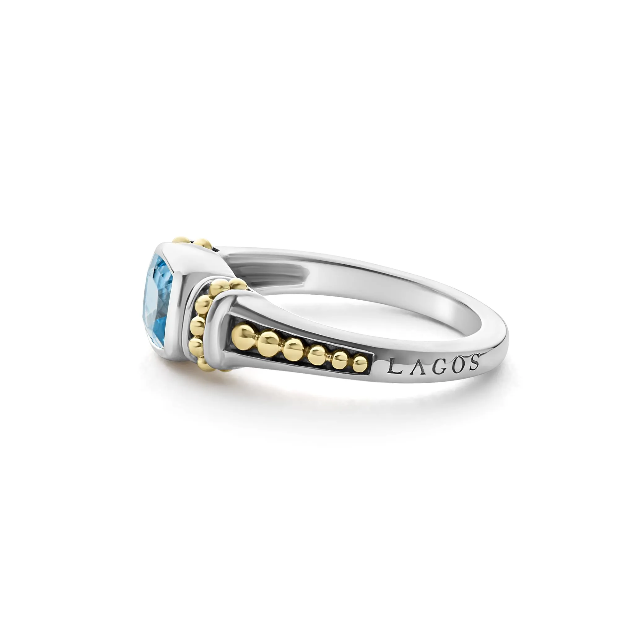 Caviar Color Swiss Blue Topaz Ring