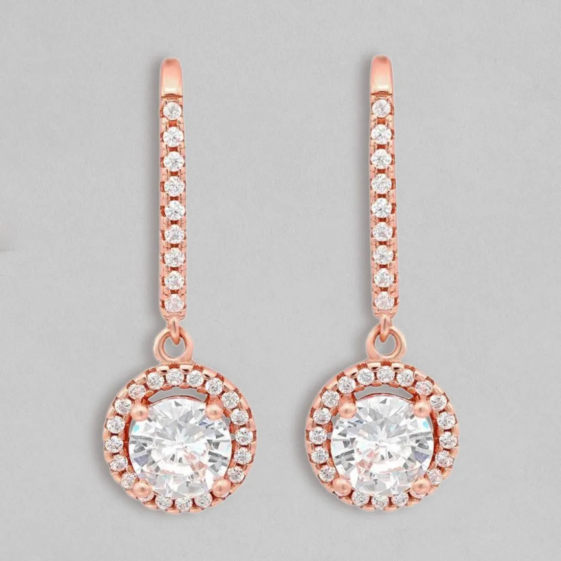 Chic Goddess Rose Gold Fish Hook 925 Silver Earrings