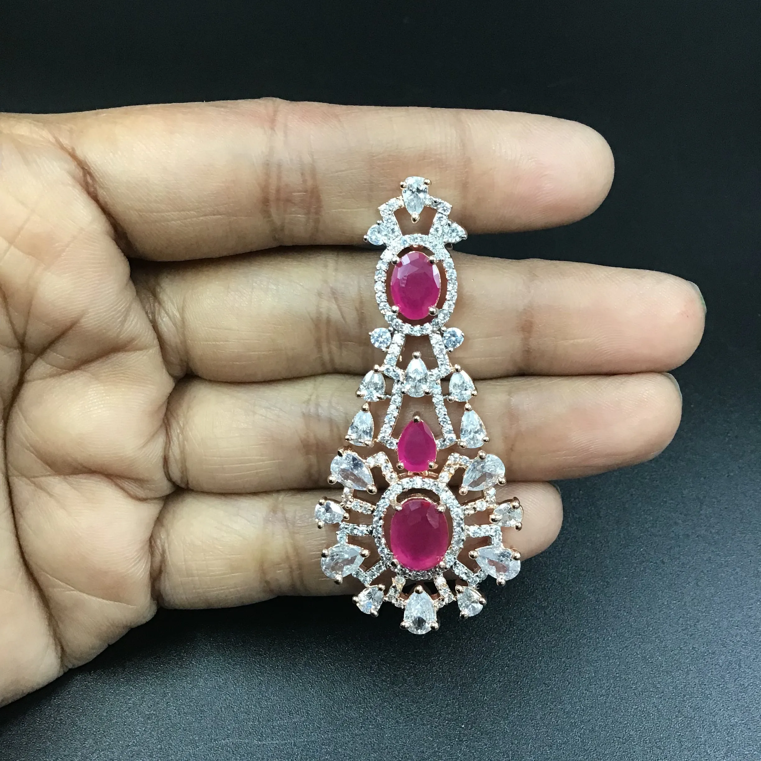 Choker Zircon/AD Necklace Set 3157-11