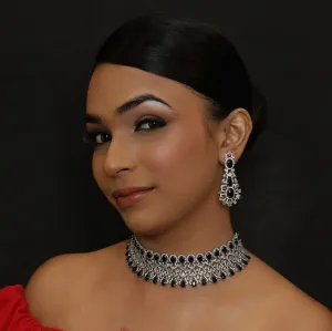 Choker Zircon/AD Necklace Set 3158-11
