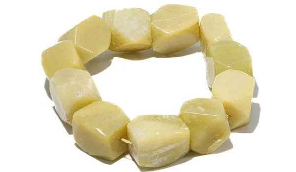 Chunky Lime Chrysoprase Natural Gemstone Bracelet