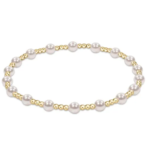 Classic Pearl Sincerity Pattern 4mm Bead Bracelet