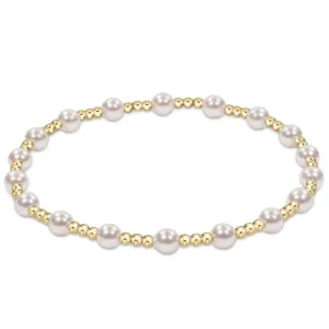 Classic Pearl Sincerity Pattern 4mm Bead Bracelet