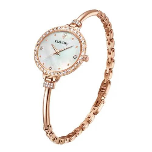 Classic Women Bracelet Pearl Shell Dial Analog Quartz Watch