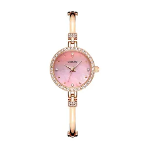 Classic Women Bracelet Pearl Shell Dial Analog Quartz Watch